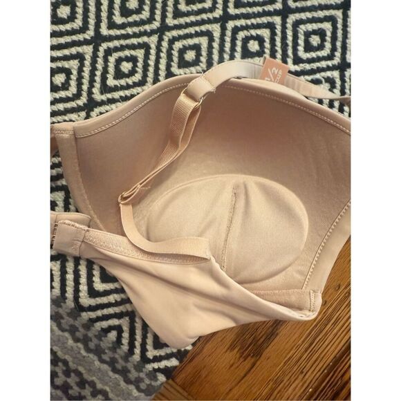 Thirdlove Womens pink Padded Underwire 24/7 Classic Contour Plunge Bra Size 30E - Picture 3 of 5